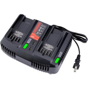 CMCB124 Dual Port V20 Battery Fast Charger Replacement for Craftsman 20V MAX V20 Battery Lithium CMCB202 CMCB201 CMCB209 CMCB205 CMCB100 CMCB102 CMCB101