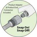 Melnor 65171AMZ Lever Flow Through Valve Connector Bundle, 1 Count (Pack of 1), Yellow, Black, Grey