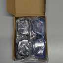 FoxMook 4 Pack Reading Glasses, Large Square Spring Hinge Readers for Big Head/Large Face, Blue Light Blocking Lens Clear, Matte Black Blue Gray Tortoise 2.5, standard