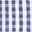 GLAMBURG Cotton Reversible Area Runner Rug 2' x 6' for Bedroom Living Room Kitchen Hallways Front Porch Laundry Room, Handwoven Farmhouse Floor Mat, Washable Checkered Plaid Runner Rug Blue White