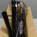 Corner Shower Caddy Tension Pole: Adjustable Rustproof 4-Tier Inside Bathroom Organizer - 47-121 inch Quick Installation Bathtub Shelves for Shampoo Storage - Rod Floor Standing Bath Rack - Black