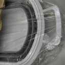 TECHMILLY Collapsible Plastic Laundry Basket Hamper with Wheels, 45L Portable Rubber Clothes Basket, Pop Up Storage Container/Organizer with Hanging Basket for Washing & Storage, Grey