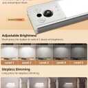 EZVALO 10inch Under Cabinet Lighting, LED Motion Sensor Light Indoor, 2400mAh USB Rechargeable Closet Lights, Dimmable & Magnetic Wireless Under Counter Lights for Kitchen, Pantry, Stairs (2 Pack)