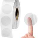 Performore Crystal Clear Transparent 1" Round Stickers, Envelope Tab Sealer and Retail Package Round Clear Seal Labels Self Adhesive, 1000 Stickers Per Roll