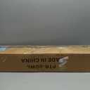 5 Ft Pencil Artificial Christmas Tree with 550 Branch Tips, Spruce Green,180 LED Warm White Lights, Include Metal Stand, UL Plug in, Slim Skinny Xmas Pencil Tree Decor for Holiday Home Indoor Outdoor