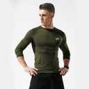 MEETYOO Men's Compression Long Sleeve Shirt Moisture Wicking for Gym | High Performance Body Shaping Fit, Quick Dry Baselayer 4-Way Stretch Free Movement for Running, Training (XL)