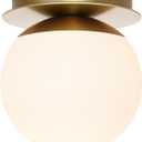 2 Pack Wall Sconces, Modern Globe Sconces in Aged Brass, Wall Light for Bedroom Bathroom Living Room & Hallway Vanity Lighting, Ceiling Light Fixture