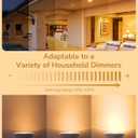 EDISHINE Flood Light Bulbs, PAR38 LED Outdoor Flood Light Bulbs, 120W Equivalent Dimmable Waterproof for Patio Yard Porch Driveway Garage, 3000K Warm Light 18W 1800LM E26 Base, 4 Pack, ETL Listed