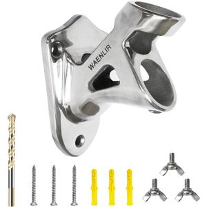 WAENLIR Two Position Stainless Steel Flag Pole Holder 1-1/4 inch, Heavy Duty and Rust Free Flag Mounting Bracket for House 1 1/4 inch (1.25 inch Inner Diameter)
