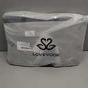 LOVEVOOK Women's 15.6 inch Laptop Tote, Waterproof PU Leather Computer Work Bag, Large Capacity Business Office Tote Black