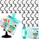 Gerrii 36 Sets Graduation Candy Box Gift Set 2026 Globe Graduation Candy Jar with Ribbons DIY Grad Treat Container Let The Adventures Begin Grad Party Decoration Birthday Gift Fillable with Treats