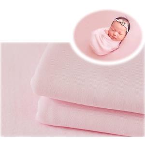 3Pcs Newborn Photography Props Baby Photoshoots Photo Posing Wraps Backdrops with Headband Stretch (Wrap + Backdrop + Headband, Light Pink)