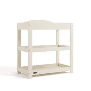 Graco Customizable Changing Table with Water-Resistant Changing Pad (Frosted Oat) - Customizable Modern Flat or Classic Arched Headboard, Changing Pad Included