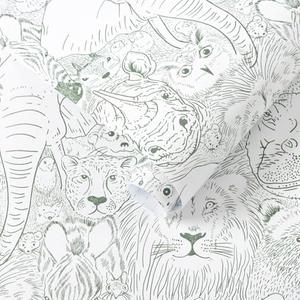 Heroad Peel and Stick Wallpaper Green Contact Paper 17.3"x78.7" Animal Wall Paper Modern Removable Self Adhesive Wallpaper for Bedroom Bathroom Wall Waterproof Papel Tapiz para Pared, 3 Pack