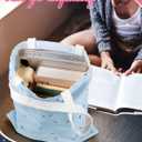 2 x Aesthetic Canvas Tote Bag for Women Pattern Trendy Casual Music Inspired Cloth Totes Bag for Shopping (Blue Fly Bird)