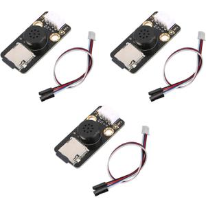 3PCS MP3 Decoder Music Player Module for Arduino/ESP32, 128M SD Card/Audio Amplifier, Easy-Plug Voice Broadcast Module, Audio Decoding Player, USB 5V Power Supply, Voice Prompts, Broadcast Device