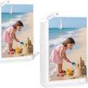 4x6inch 2 Pack Acrylic Picture Frames L Shaped Floating FrameDouble Sided Frames Artistic Modern photo Frame. (Transparent, 4X6)
