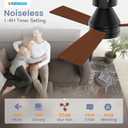 VOLISUN Ceiling Fans with Lights Flush Mount, 42 inch Low Profile Ceiling Fan with Light and Remote, Queit & Reversible Motor,3CCT, Dimmable, Black Modern Ceilings Fans for Bedroom, Living Room