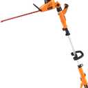 GARCARE 2 in 1 Hedge Trimmer Corded 4.8A Telescopic Pole Hedge Trimmer | 18" Dual-Action Blades, Adjustable Multi-Position Head, Long Reach Branch Cutter for Tall Bushes & Shrubs