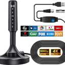 Rewave Antena Upgraded Version, Rewave TV Antenna Signal Booster, Coverage Up to 800 Miles, Amplified Hd Digital TV Antenna, Supports 4K Indoor Full HD Smart TV (Updated Version)