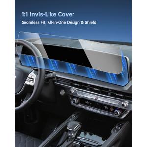 4PCS Car Screen Protector for 2023-2025 Telluride (LX/S/EX/SX/SX Prestige/X-Line/X-Pro) Accessories Navigation& AC Nano Touchscreen Protector Film HD Clear Bubble Free 12.3''