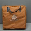 Wide Folding Director Chair with Table, Outdoor Camping Chair for Adults with Cup Holder Load 330 Lbs, Portable Lightweight Chair for Outside with Carry Bag for Patio, Orange-1Pack