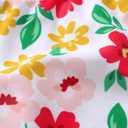 YOUNGER TREE Toddler Girls Two Pieces Swimsuit Color Block Stripe Swimwear Summer Beach Bathing Suit 18M-5T (2-3T, Red#flower2)