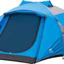 Camping Tent 3-4 Person, Waterproof Family Dome Tent with Removable Rainfly, Dual Two-Way Entry Doors & Mesh Windows, Portable Outdoor Tents for Camping, 10.66 ft W x 7.22 ft D x 4.10 ft H