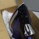 Hamilton Beach Steam Iron for Clothes & Garment Steamer with Smooth Press Stainless Steel Soleplate, 1200 Watts, 8 Retractable Cord, Black (14214)