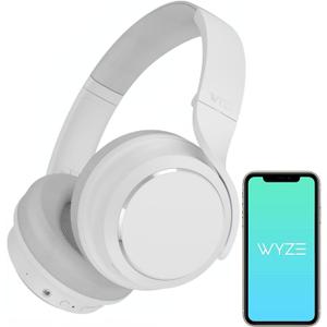 WYZE Noise Cancelling Headphones, Over The Ear Headphones with Active Noise Cancellation, High-Fidelity Sound, Transparency Mode, Alexa Built-in, White