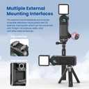 360 X4 Aluminium Protective Quick Release Cage Case,Quick Release Mount and Silicone Lens Guards Cap Compatible with Insta360 X4 (Bundle 3)