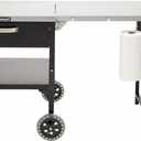 Cuisinart Prep n Cook Outdoor Table and Grill Stand, Stainless Steel Folding Table with Wheels, 48 x 24 Prep Station for Home BBQ, Tailgates, Cookouts