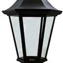 GM225-B Large Post Top Fixture W/Clear Glass 120 Volts, Black