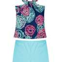 Girls Halter Tankini Swimsuit with Shorts 6-7Y