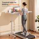 COMHOMA Small Standing Desk with Storage Drawer, Mobile Height Adjustable Rolling Sit Stand Desk with Lockable Wheels 4‑Level Portable Laptop Desk for Small Space Home Office Treadmill Workstation, 31.5 x 15.75 x 45.86 inches