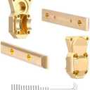 HobbyPark Frame Brass Side Bars, Brass Diff Covers Weight for Axial SCX24 Upgrades 1/24 RC Crawler Car SCX24 Deadbolt Chevrolet C10 B-17 Betty Wrangler JLU CRC Gladiator Bronco (Gold)