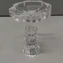 4.33" Tall Glass Candlestick Set of 6 Clear Crystal Candle Holders for Glass Taper Holder Decor for Wedding Birthday Party Christmas