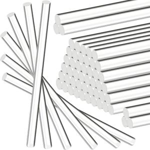 Zopeal 30 Pcs 12 Inch Clear Acrylic Dowel Rods for DIY Crafts Acrylic Dowel Strip Plastic Sticks Cake Topper Rod for DIY Plastic Stick Handwork Supplies(0.39 Inch /10mm Diameter)