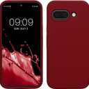 Kwmobile Case Compatible with Google Pixel 9a Case - TPU Silicone Phone Cover with Soft Finish - Rhubarb Red