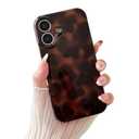 Huahuacase Compatible with for iPhone 16 Case, Tortoise Shell Chic Amber Brown Print Leopard, Classic Soft TPU Protective Shockproof Case for iPhone 16 6.1 ''Color2