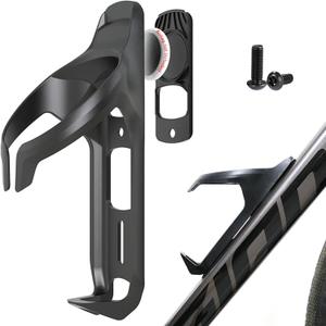 Compatible with Airtag Hidden on Bike Water Bottle Holder, MTB Road Bike GPS Anti-Theft, Waterproof for Airtag Holder, Bicycle Water Bottle Cage, Stealth Conceal Durable Plastic Drink Cup Bracket (Black [1 Pack])