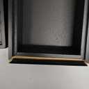 Bamboo Drawer Organizer, Narrow Silverware Organizer for Kitchen, Stackable Utensil Organizer, 2 Pcs Flatware Organizer, Wooden Storage Box Tray (Black, 12 X 3 X 2 Inch)