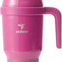 REDUCE 40 oz Stainless Steel Tumbler with Handle - Dual-Wall Vacuum Insulated Travel Mug, Sweat-Proof Lid & Reusable Straw - Keeps Drinks Cold for 24 Hrs, Fits Cupholders, Dishwasher Safe - Sangria