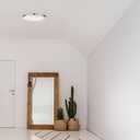 Globe Electric 65584 14" Integrated LED Flush Mount Ceiling Light, Chrome Finish, Frosted Shade, Slim Low Profile, 2200 Lumens, 3000K Warm White, Energy Star Certified