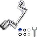 1080 Swivel Faucet Extender, Heavy Duty Rotating Sink Extension, Universal Swivel Multifunctional Robotic Arm, Rotating Splash Filter Extension Faucet Aerator for Kitchen Bathroom-1 Pcs