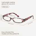 Gaoye 4-Pack Readers for Women, Blue Light Blocking Reading Glasses, Stylish Reading Glasses for Women in 4 Patterns, 1.75 x