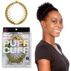 PuffCuff | Original 5" Curly Hair Clip | Ponytail Clip for Painless, Tension-Free Styling | Hair Cuff Loc Accessory For All Texture Types | Gold | 1 Piece PuffCuff | Original 5" Curly Hair Clip | Ponytail Clip for Painless, Tension-Free Styling | Hair Cuff Loc Accessory For All Texture Types | Gold | 1 Piece
