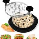 Vitoler Pro Chicken Shredder Tool, 108 Chicken Breast Shredder Tool Twist,Chicken Grinder withTransparent Lid,Ergonomic Handle,Non-Slip,Meat Shredder for Shredding Chicken Breast, Pork and Beef (black)