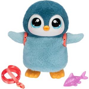 Little Live Pets Walking Penguin My Pet Waddles, Interactive Plush Penguin with 25+ Sounds and Detachable Leash, Toy Penguins for Kids of Ages 5+