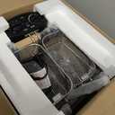 Hamilton Beach Electric Deep Fryer with 3 Baskets and Lid, 4.5 Liters / 19 Cups Oil Capacity, Temperature Control, View Window, Professional Style, 1800 Watts, Stainless Steel (35034)